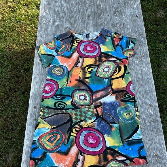 Emery rose colorful retro dress size large fall unique it girl swirl cotton - Picture 5 of 9